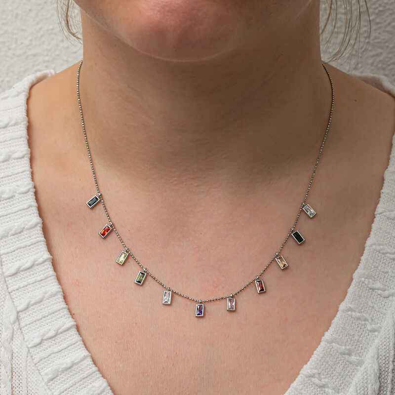 Lucky Stone Women's Silver Necklace