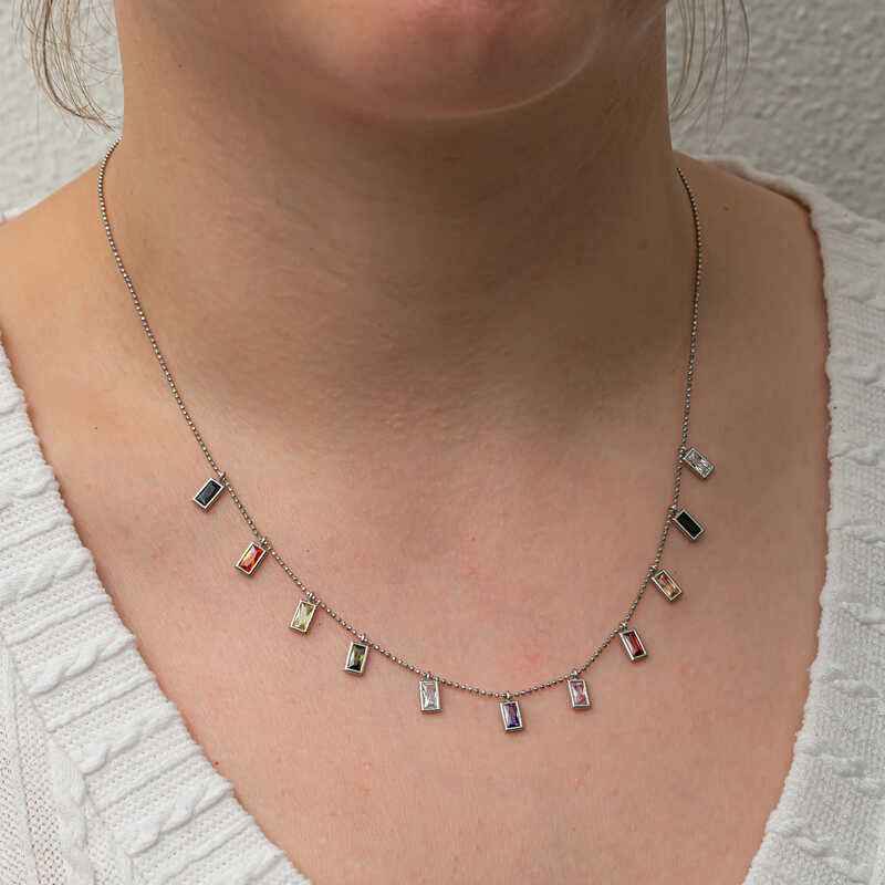 Lucky Stone Women's Silver Necklace