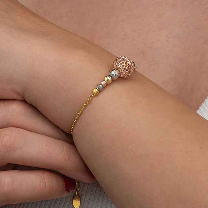 Silver Colored Bead Doric Women's Bracelet