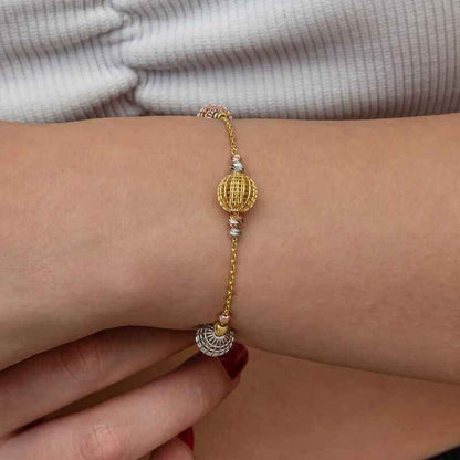 Silver Colored Beaded Doric Women's Bracelet