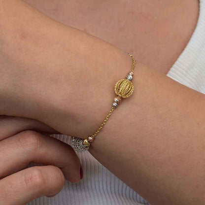 Silver Colored Beaded Doric Women's Bracelet