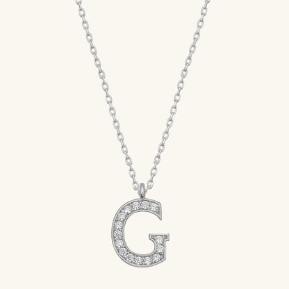 G Harfi Rhodium Plated Women's Silver Necklace