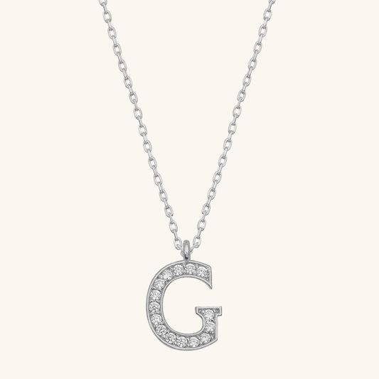 G Harfi Rhodium Plated Women's Silver Necklace