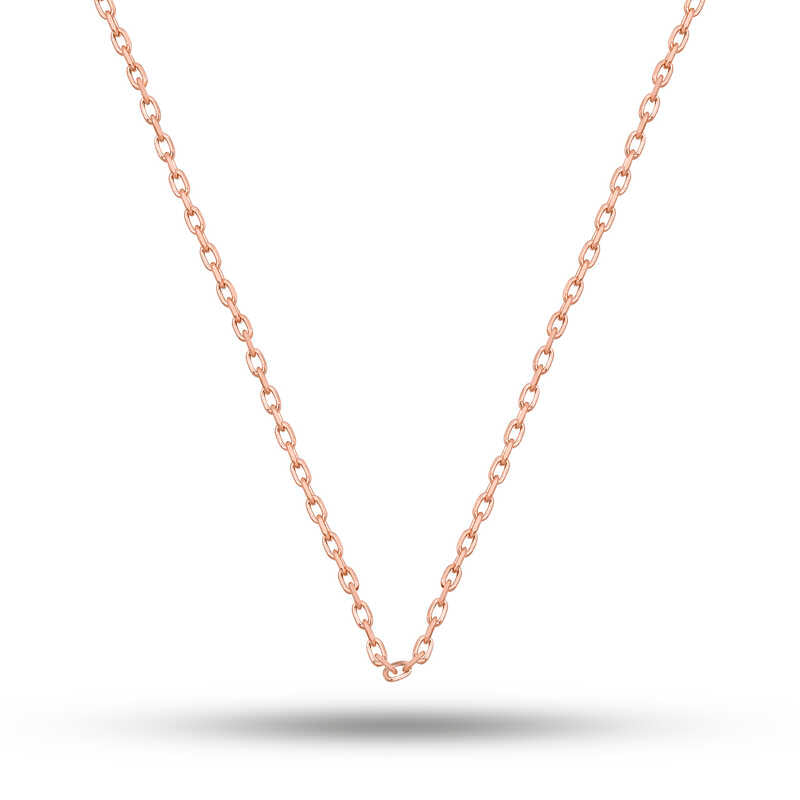 Chaîne en argent plaqué rose 0,30 micron 50 cm pour femme Forse