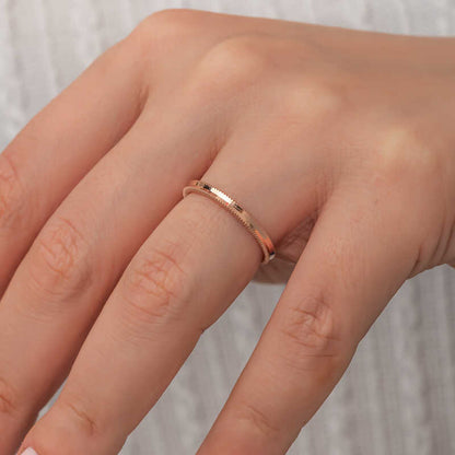 Bague Ajda en argent plaqué or rose pour femme
