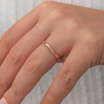 Bague Ajda en argent plaqué or rose pour femme