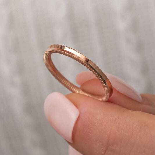Bague Ajda en argent plaqué or rose pour femme