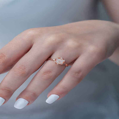 White Lotus Flower Rose Plated Silver Ring