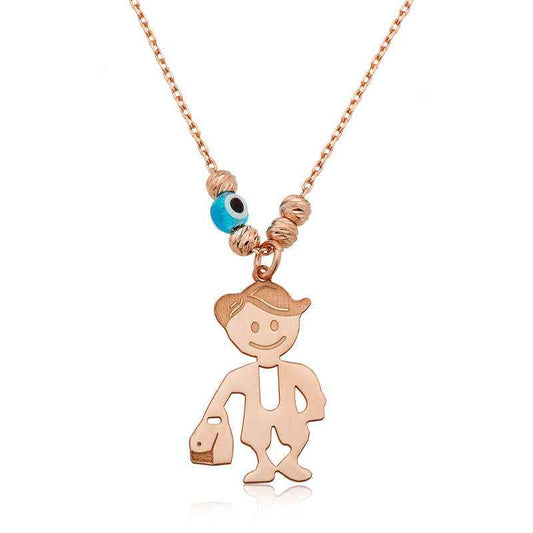 Rose Gold Plated Boys' Silver Pendant
