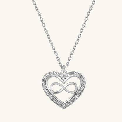Heart Infinity Women's Silver Necklace