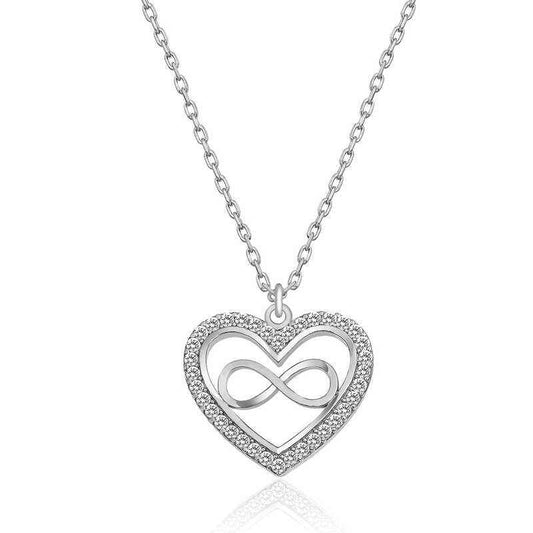 Heart Infinity Women's Silver Necklace