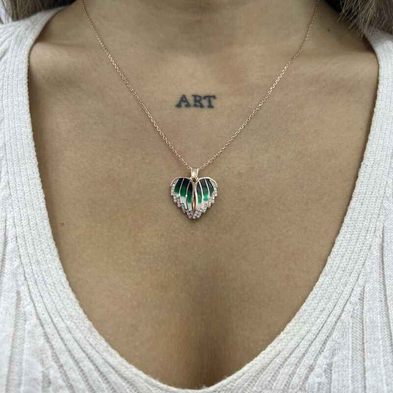 Rose Plated Heart Name Women's Silver Necklace
