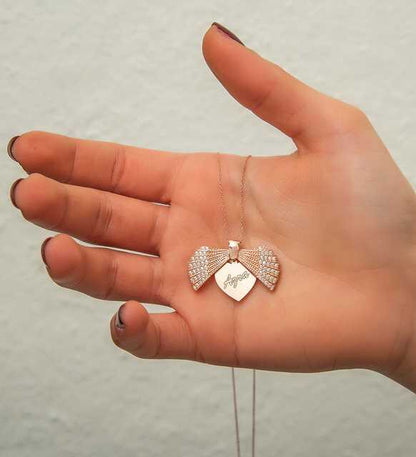 Collier en argent plaqué rose personnalisé pour femme avec huître
