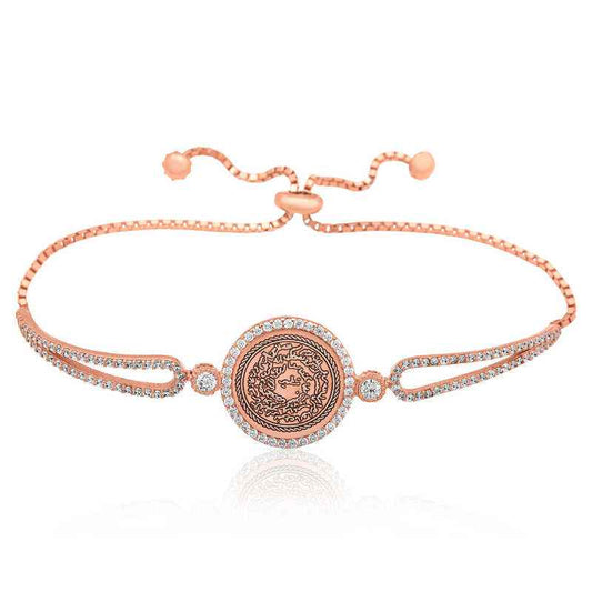 Rose Gold Plated Kitmir Women's Silver Bracelet