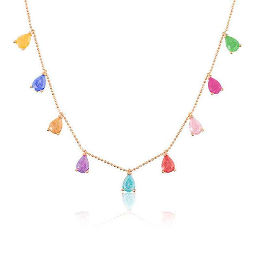 Rose Color Women's Luck Silver Necklace