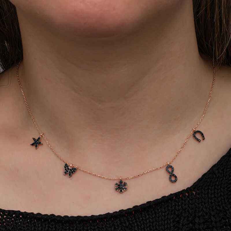 Luck Rose Women's Silver Necklace