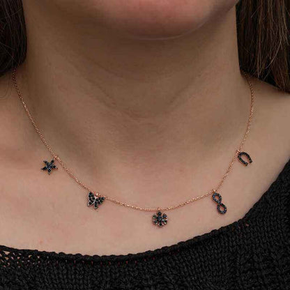 Luck Rose Women's Silver Necklace