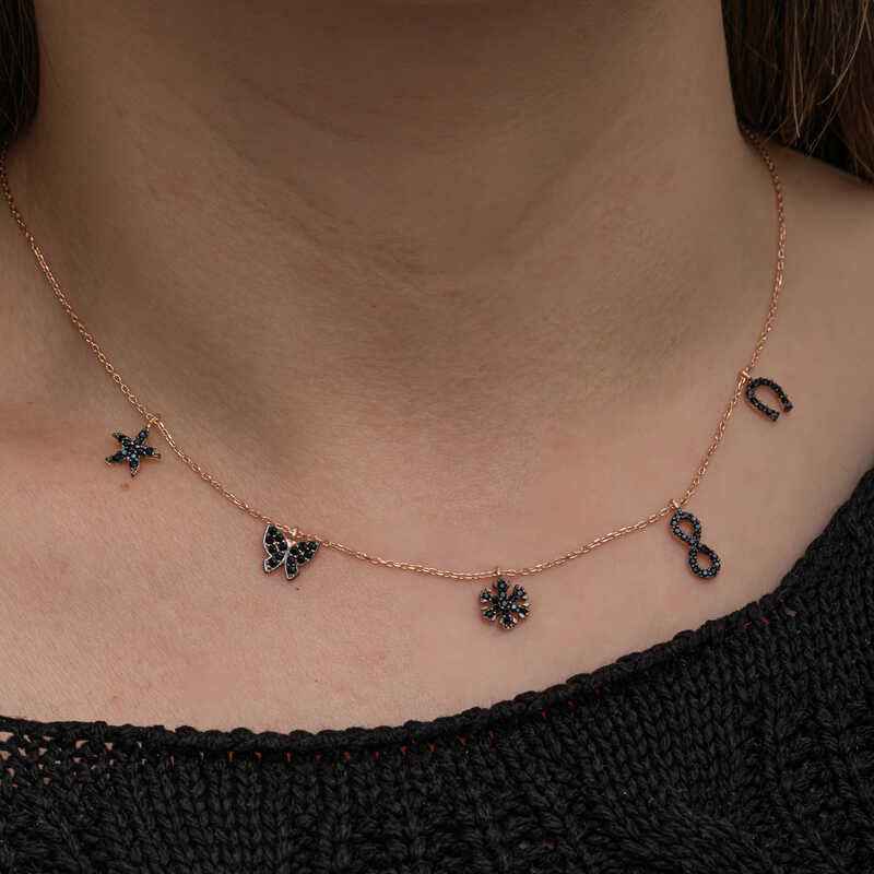 Luck Rose Women's Silver Necklace