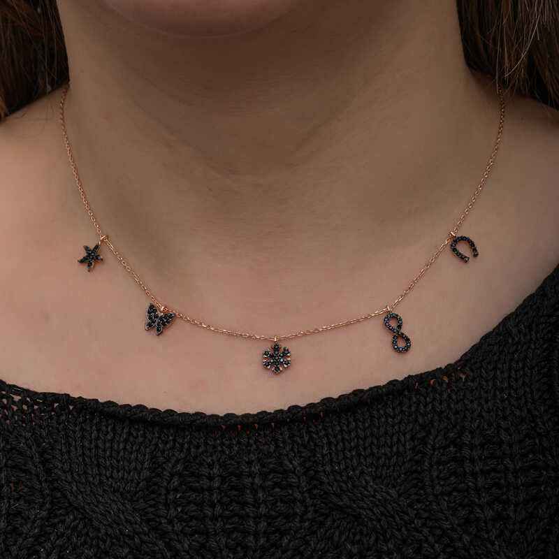Luck Rose Women's Silver Necklace