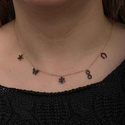 Luck Rose Women's Silver Necklace