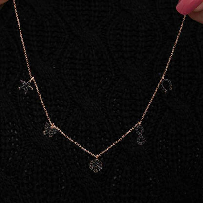Luck Rose Women's Silver Necklace