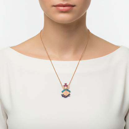 Rose Plated Titanic Women's Silver Necklace