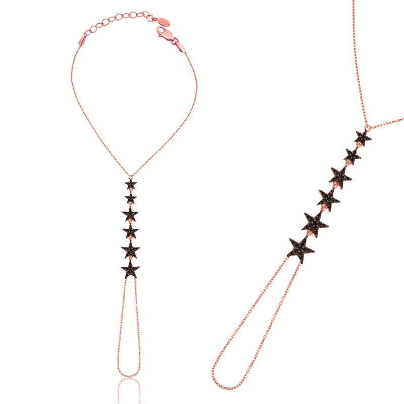 Bracelet en argent plaqué rose pour femme Şahmeran