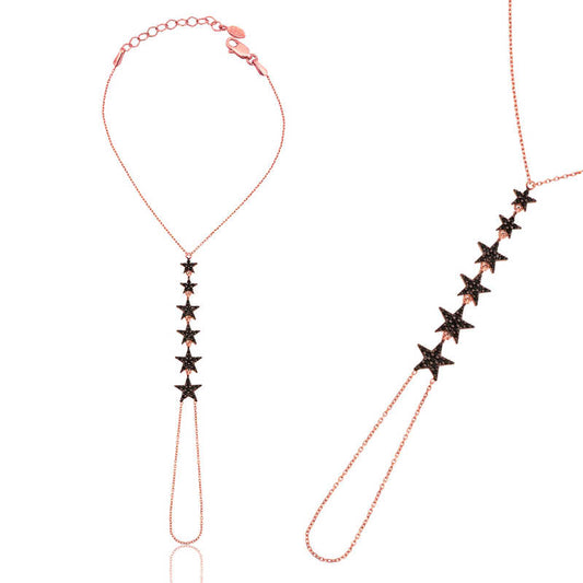 Bracelet en argent plaqué rose pour femme Şahmeran