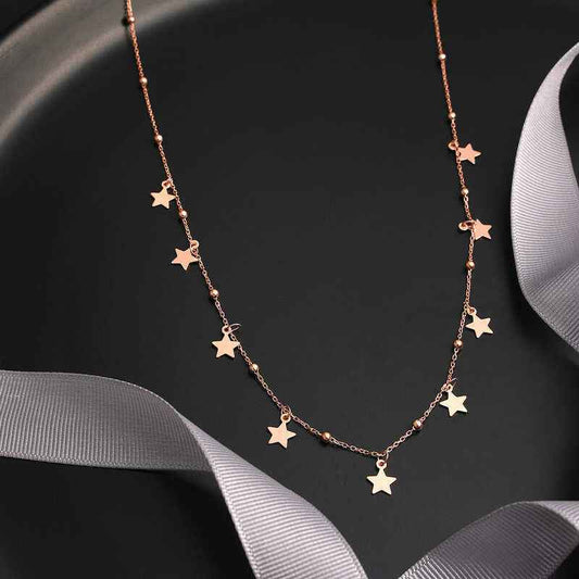 Star Dorica Women's Rose Plated Silver Necklace
