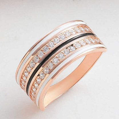 Bague en argent pour femme avec pierre de zircon rose