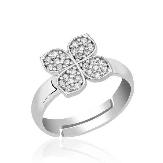 Windmill Flower Silver Ring