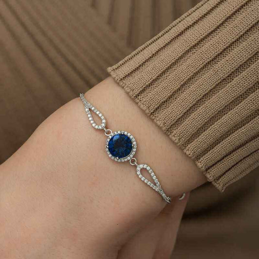 Sapphire Silver Bracelet