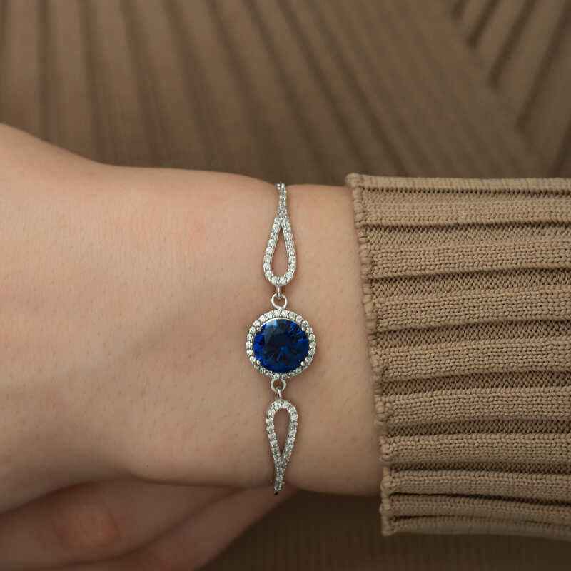Sapphire Silver Bracelet