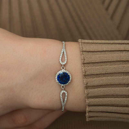 Sapphire Silver Bracelet