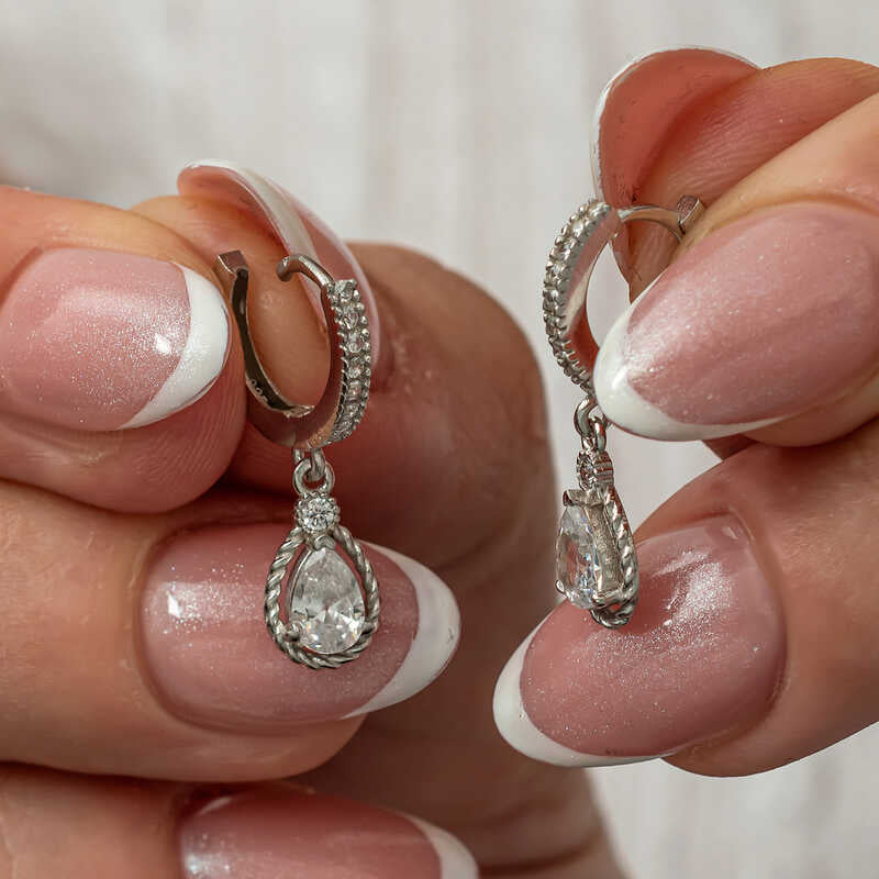 Dangle Drop Women's Silver Earring