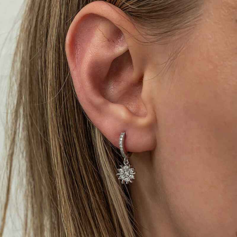 Dangling Sun Women's Silver Earrings