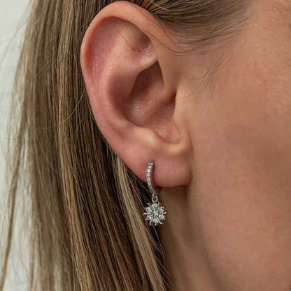 Dangling Sun Women's Silver Earrings