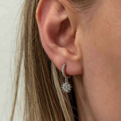 Dangling Sun Women's Silver Earrings