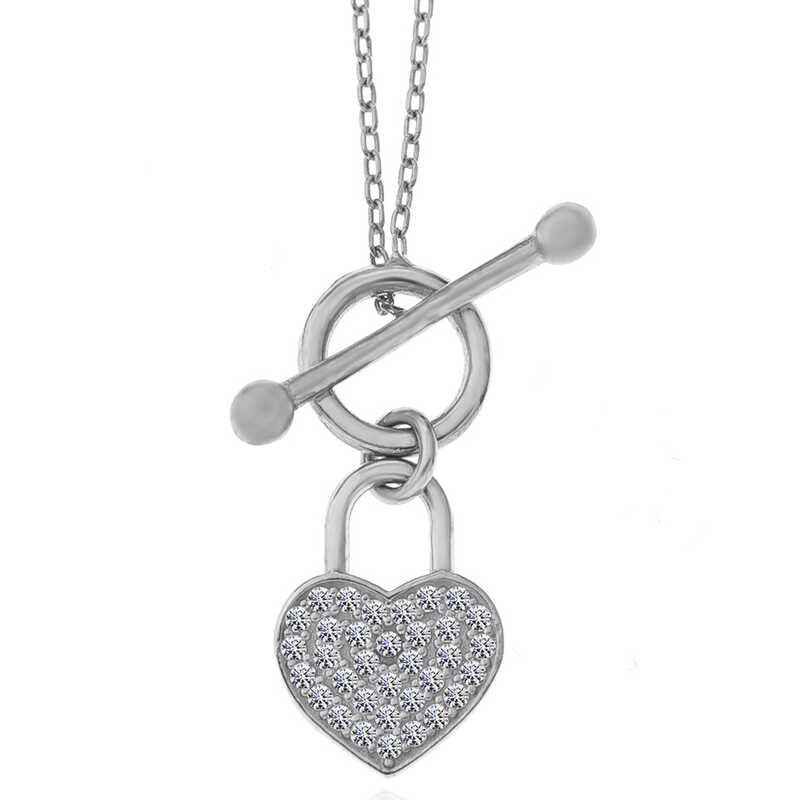 Swinging Heart Women's Silver Pendant