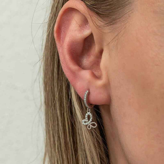 Swinging Butterfly Women's Silver Earrings
