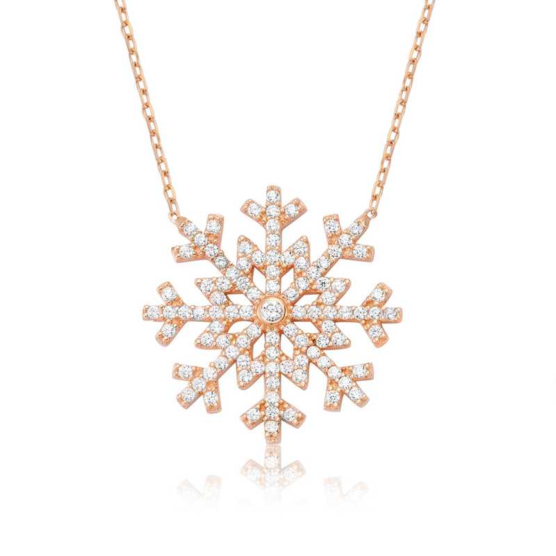 Collier en argent pour femme avec flocon de neige
