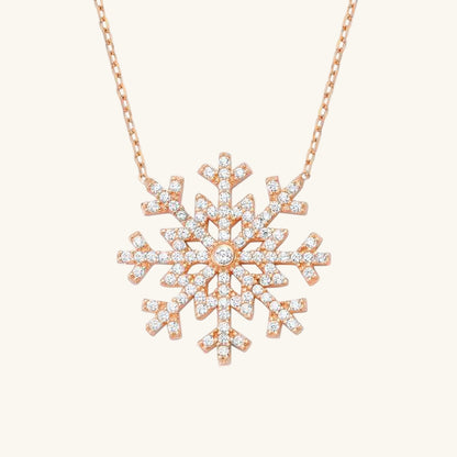 Schneeflocke Damen Silber Halskette