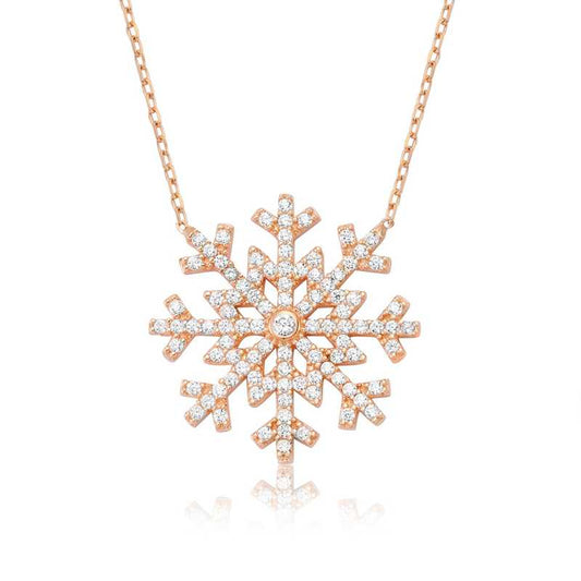 Collier en argent pour femme avec flocon de neige
