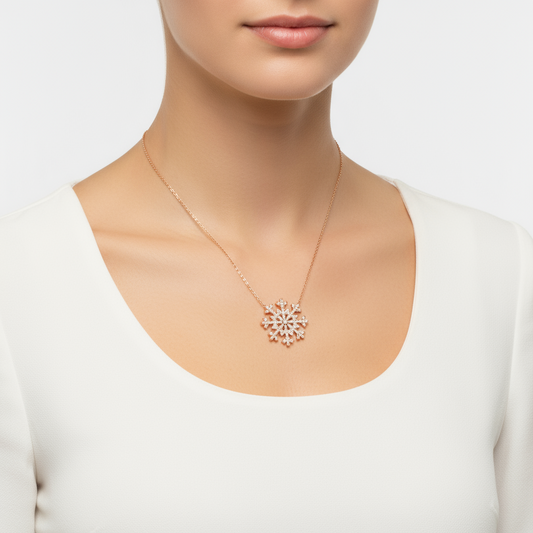 Snowflake Women's Silver Necklace