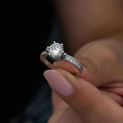 Single Stone Women's Silver Ring