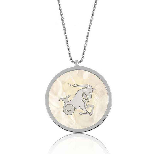 Capricorn Zodiac Women's Silver Necklace