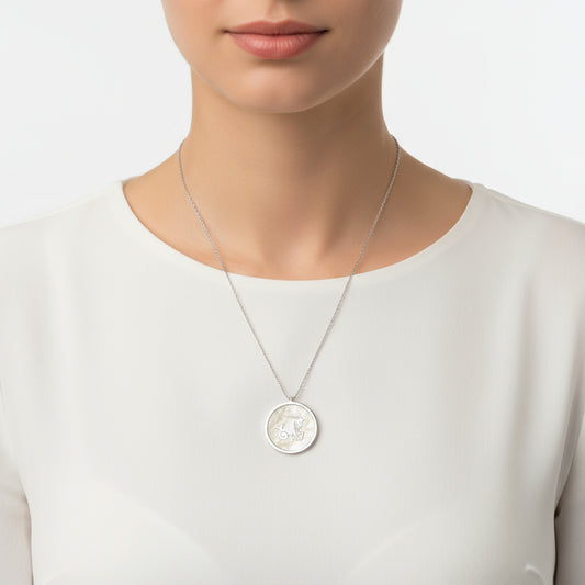 Capricorn Zodiac Women's Silver Necklace
