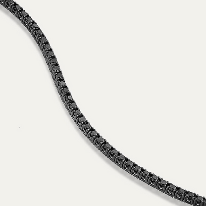 Bracelet en argent pour femme Black Stone Water Channel