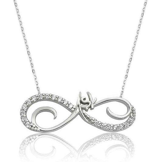 Women's Eternal Love Silver Necklace