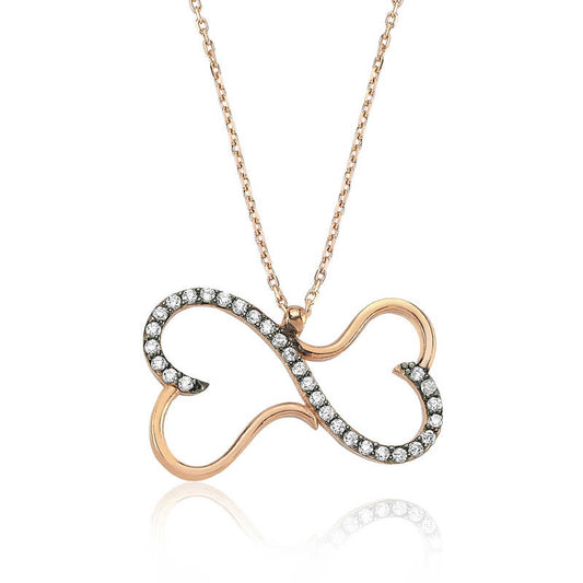 Collier en argent pour femme Heart Infinity